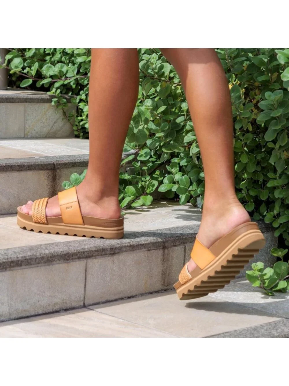 Women's Natural Braid Arch Support Ultra Soft Footbed Platform Sandal Shoes